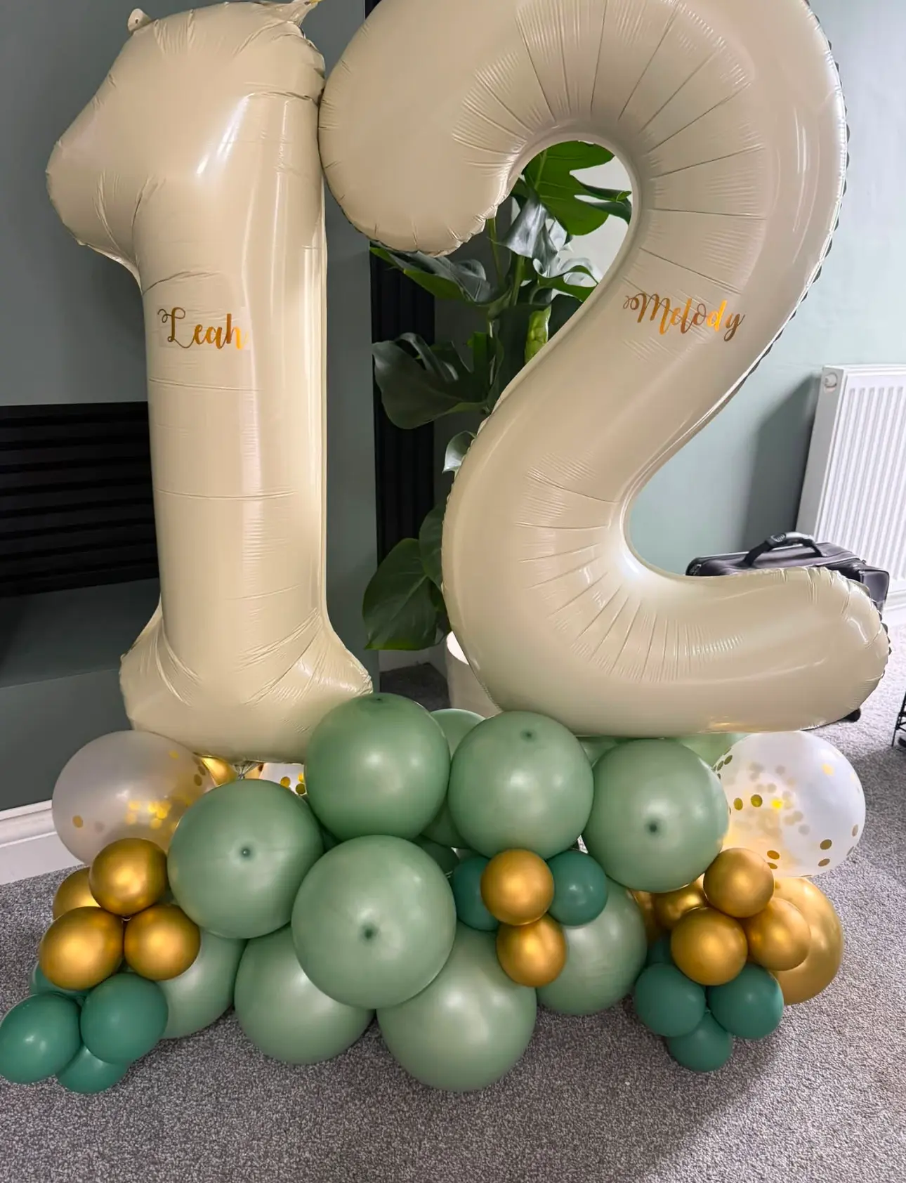 Personalised number balloons